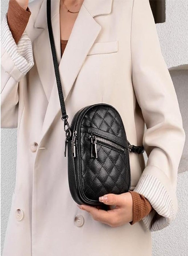 AKSUTI PU Leather Unisex Cross-Body Side/Chest/Phone Bag for Women & Men | Adjustable Strap Shoulder Bag for Daily Commuting Travel (Black) - Image 3